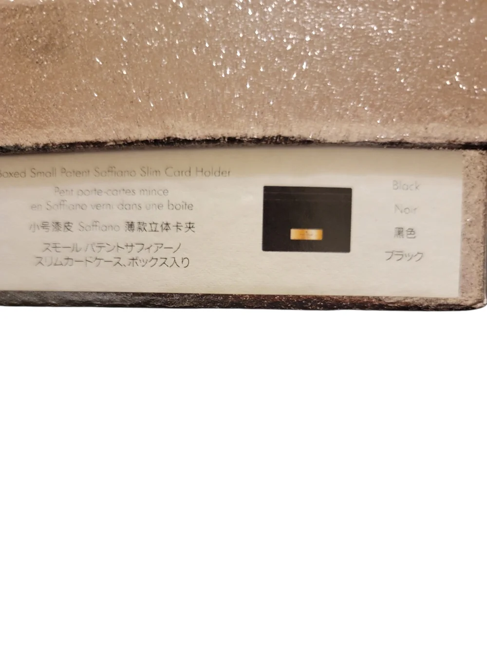 kate spade Black Saffiano Leather Card Case with Gold Plaque
